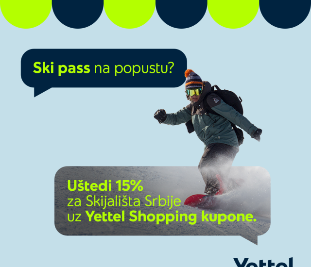 15% popusta na cene ski karata u saradnji sa YETTEL