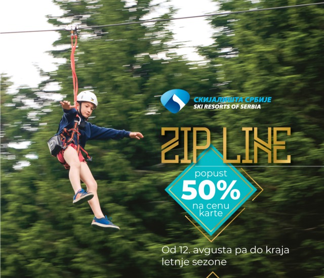 50% popusta za zip lajn na Kopaoniku