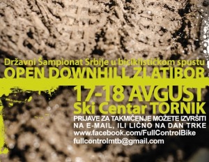 "Open Downhill Zlatibor" 17. i 18. avgusta na Torniku