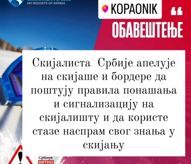 Apel skijašima i borderima